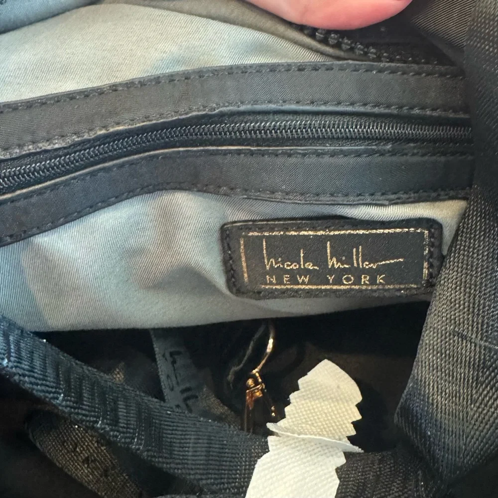 New! Nicole Miller Quilted Black Diaper Duffle Bag